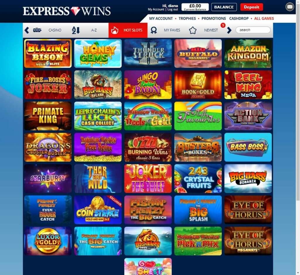 Express Wins Casino Desktop preview 2