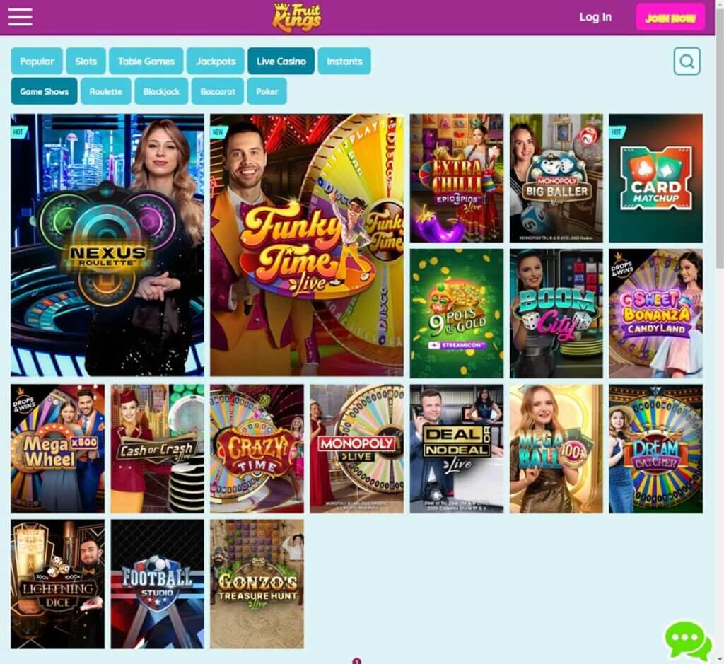 FruitKings Casino Desktop preview 1