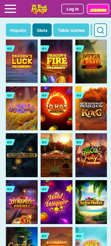 FruitKings Casino Mobile Preview 2