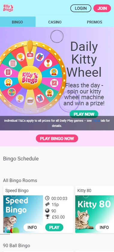 PayPal Bingo Sites Mobile Preview 2