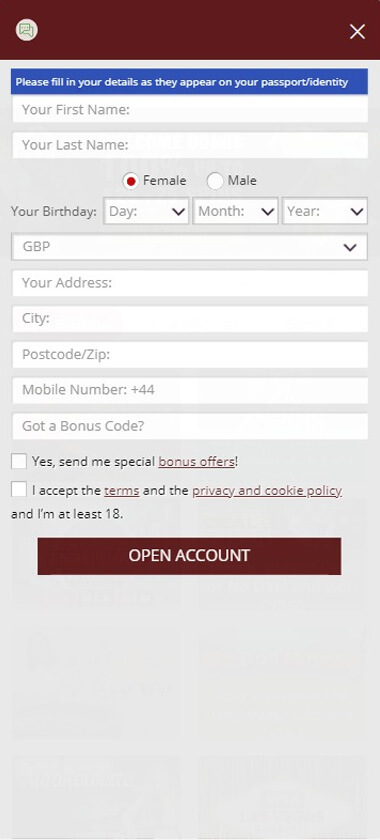 Best Online Casinos UK Registration Process Image 2