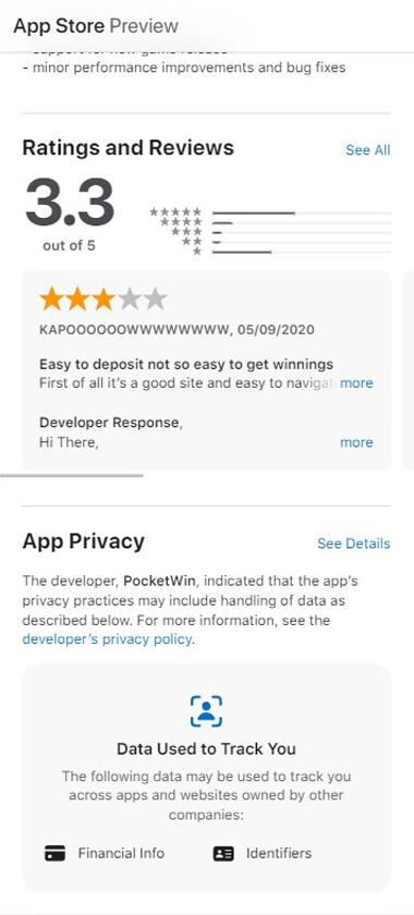 PocketWin Casino App preview 2