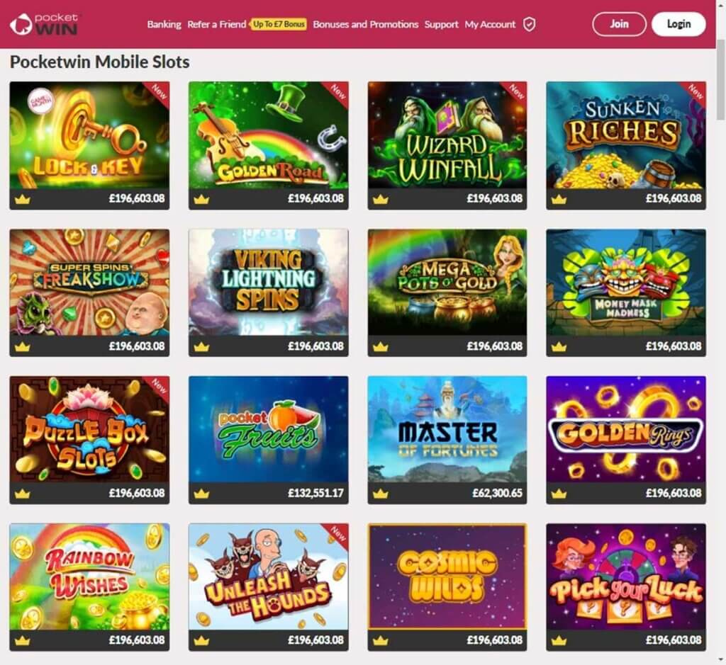 PocketWin Casino Desktop preview 2