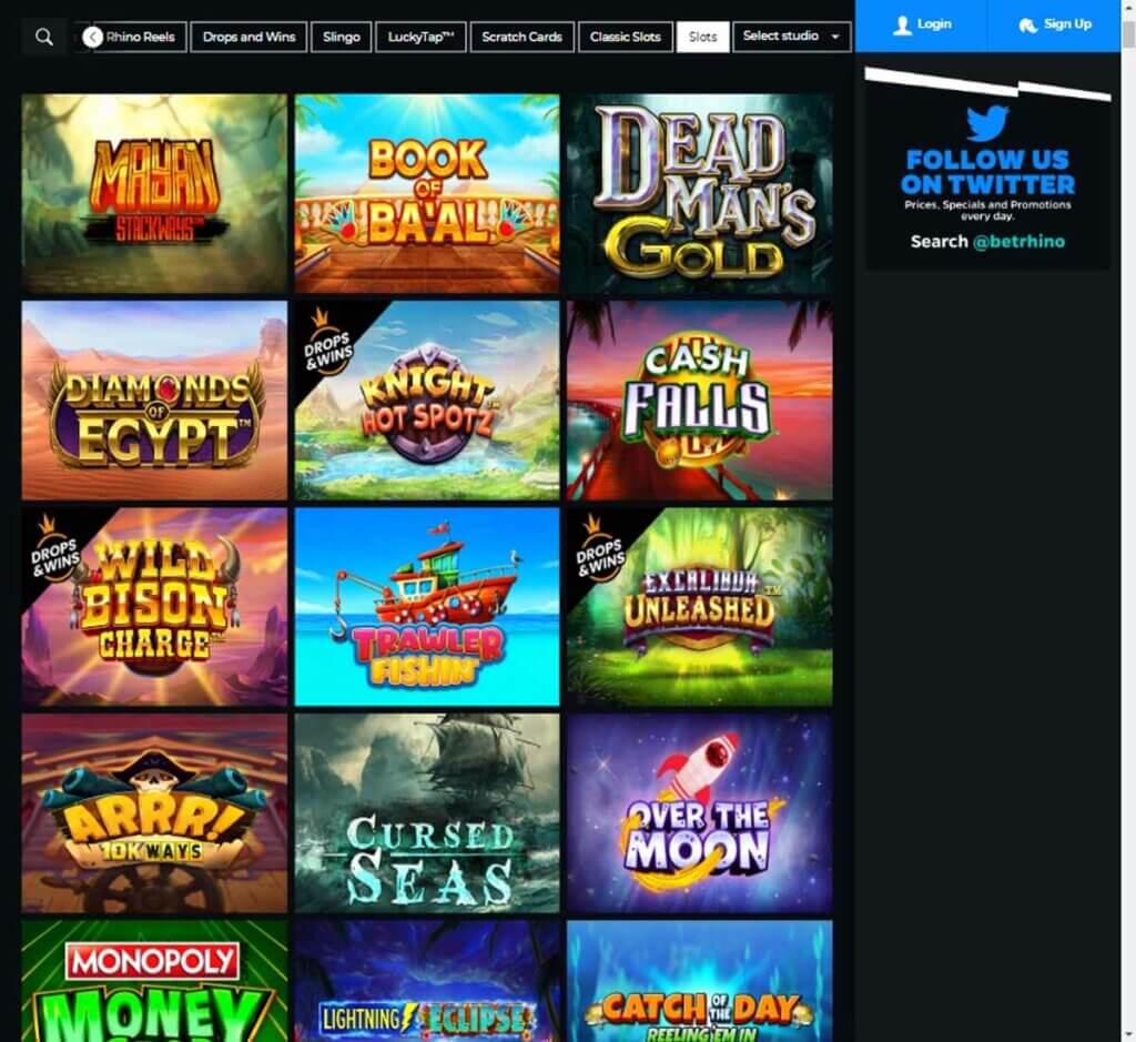 Rhino.bet Casino Desktop preview 2