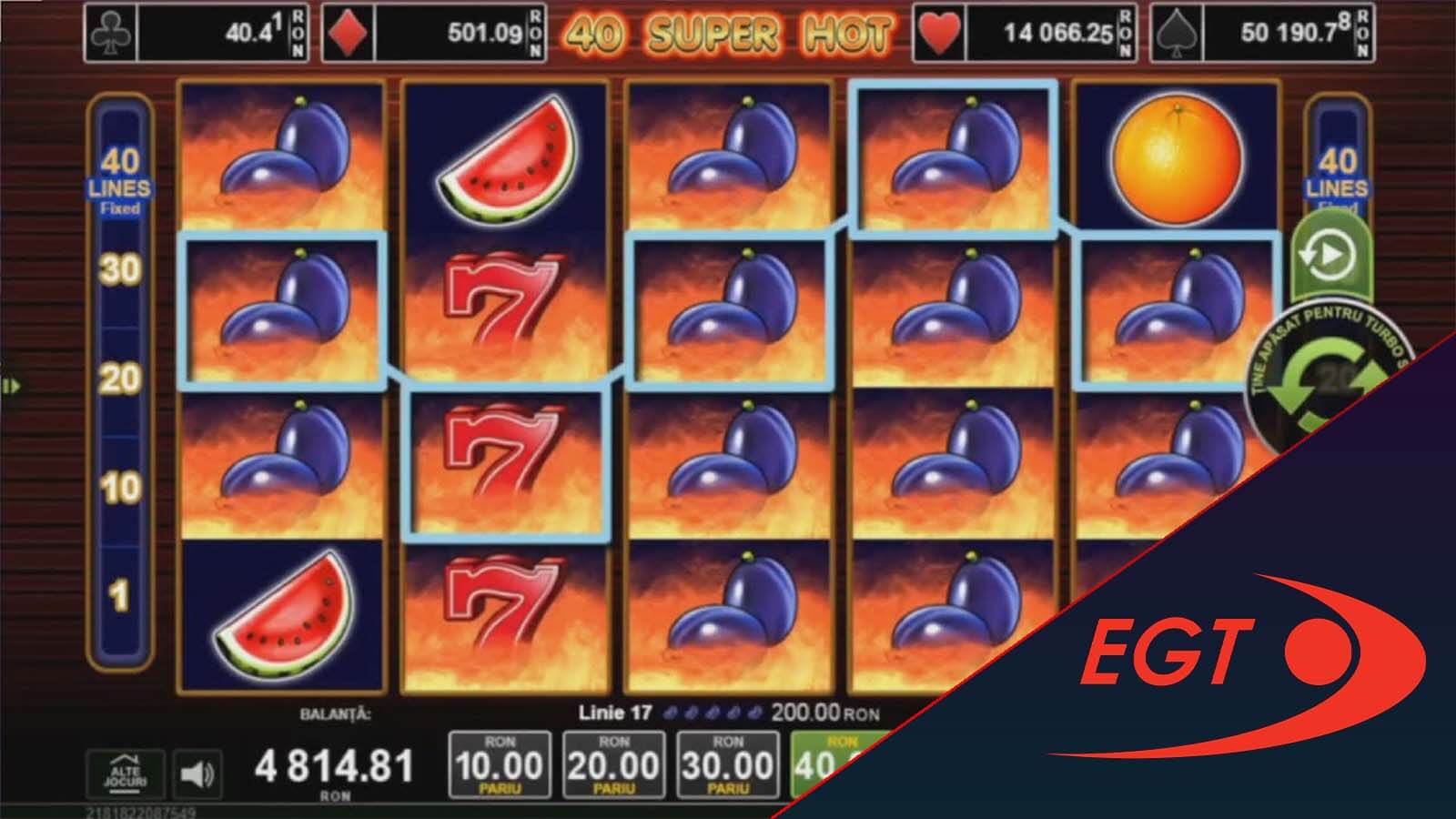 EGT Slots - 40 Super Hot