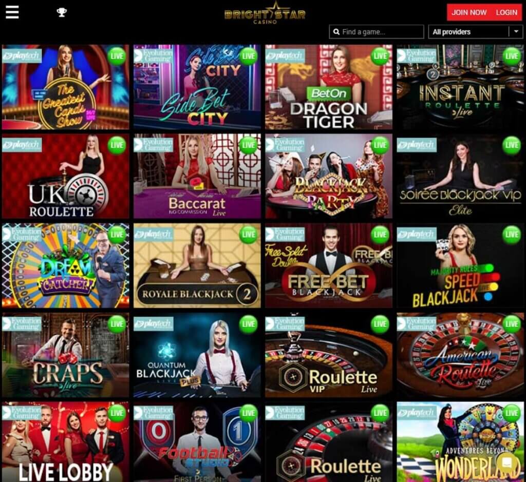 BrightStar Casino Desktop preview 1