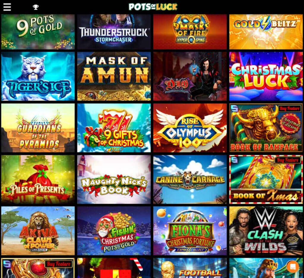 Pots of Luck Casino Desktop preview 1