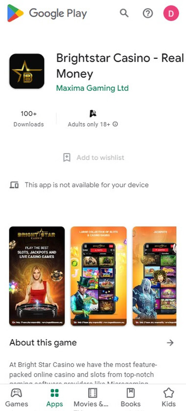 BrightStar Casino App preview 1