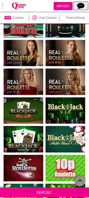 QueenPlay Casino Mobile Preview 2