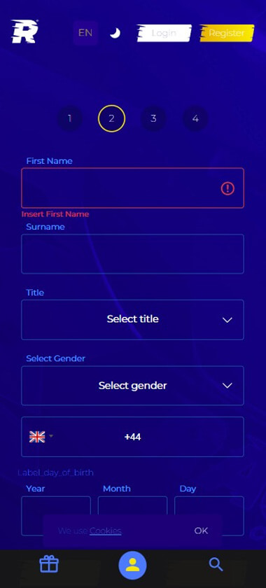 Race Casino Registration Process Image 2