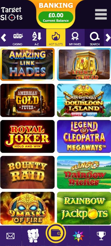 Target Slots Casino Mobile Preview 1
