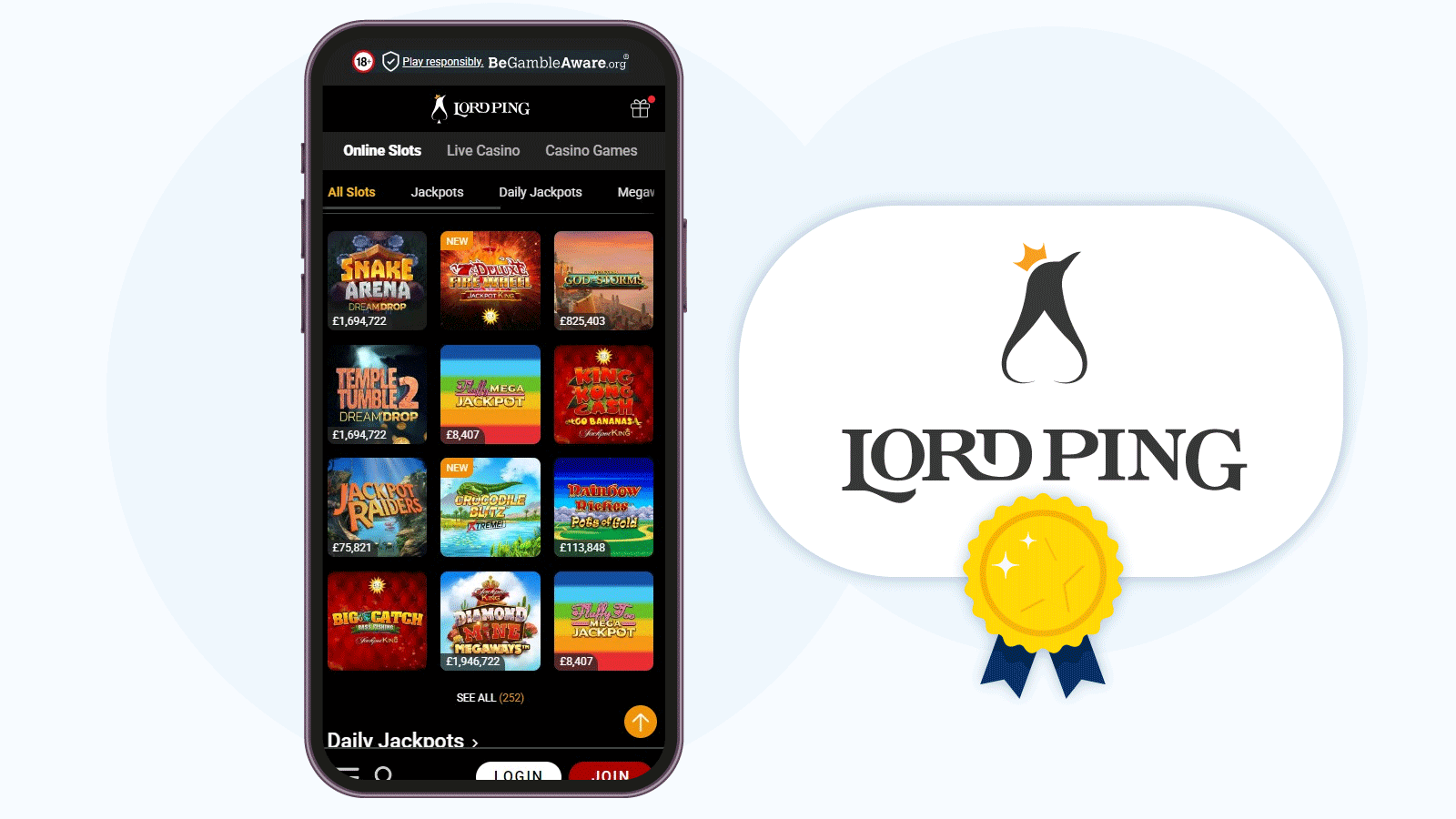 Lord Ping Casino slot games slection