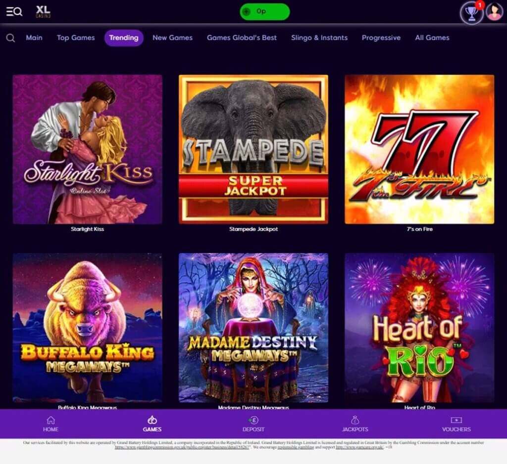 XL Casino Desktop preview 2
