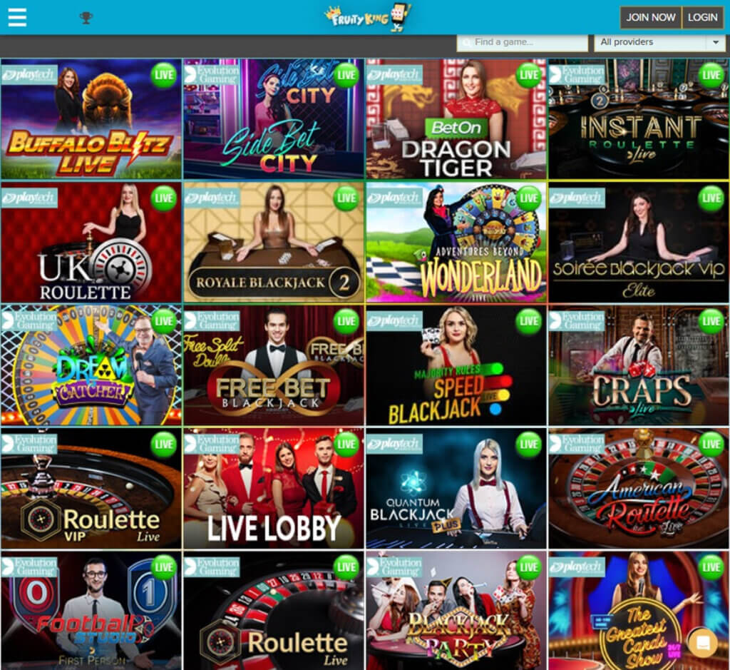 Fruity King Casino Desktop preview 2