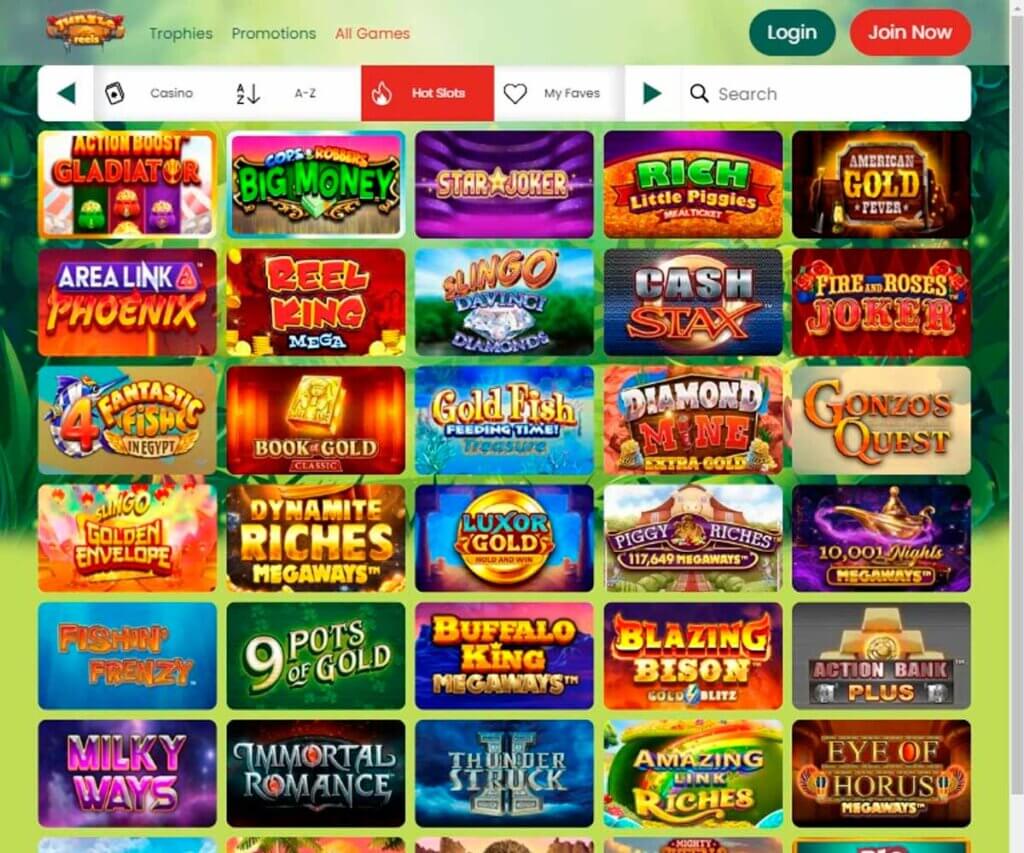 Jungle Reels Casino Desktop preview 1