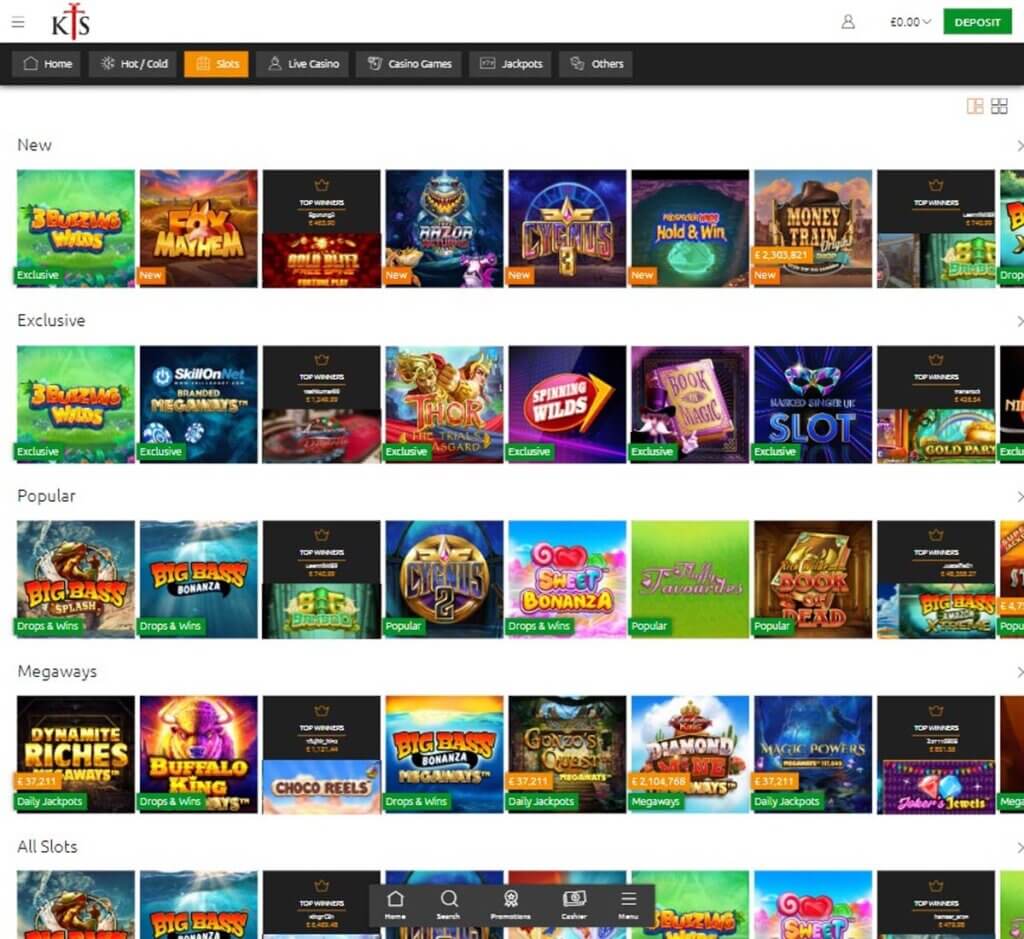KnightSlots Casino Desktop preview 1