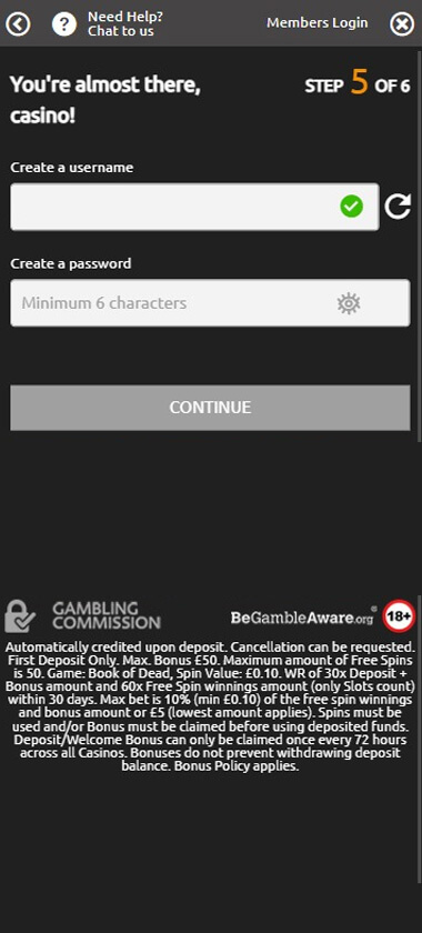 KnightSlots Casino Registration Process Image 5