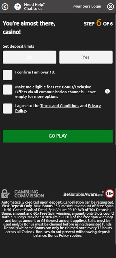 KnightSlots Casino Registration Process Image 6
