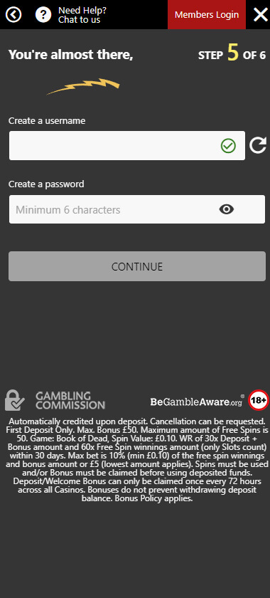 Metal Casino Registration Process Image 5
