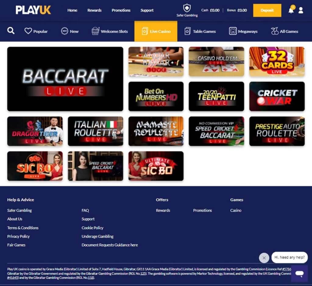 PlayUK Casino Desktop preview 2
