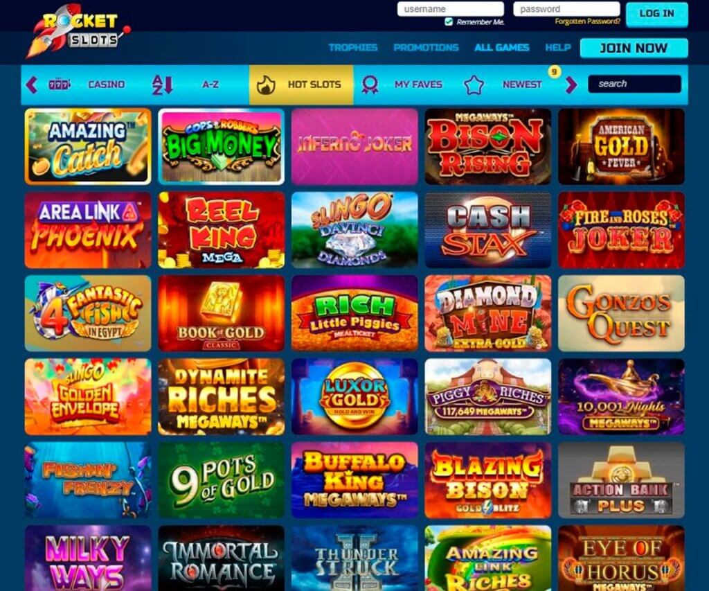 Rocket Slots Casino Desktop preview 1