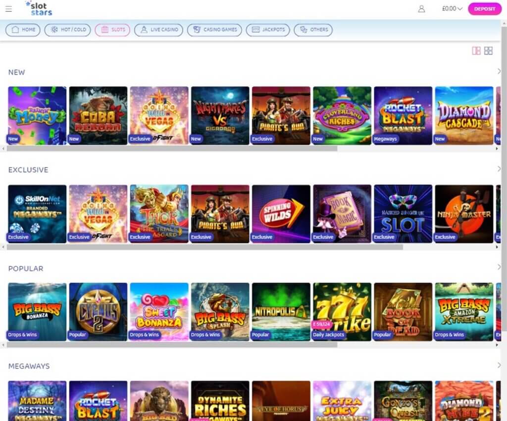 SlotStars Casino Desktop preview 1