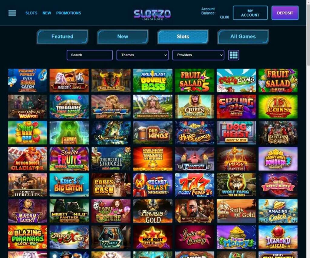 Slotzo Casino Desktop preview 1